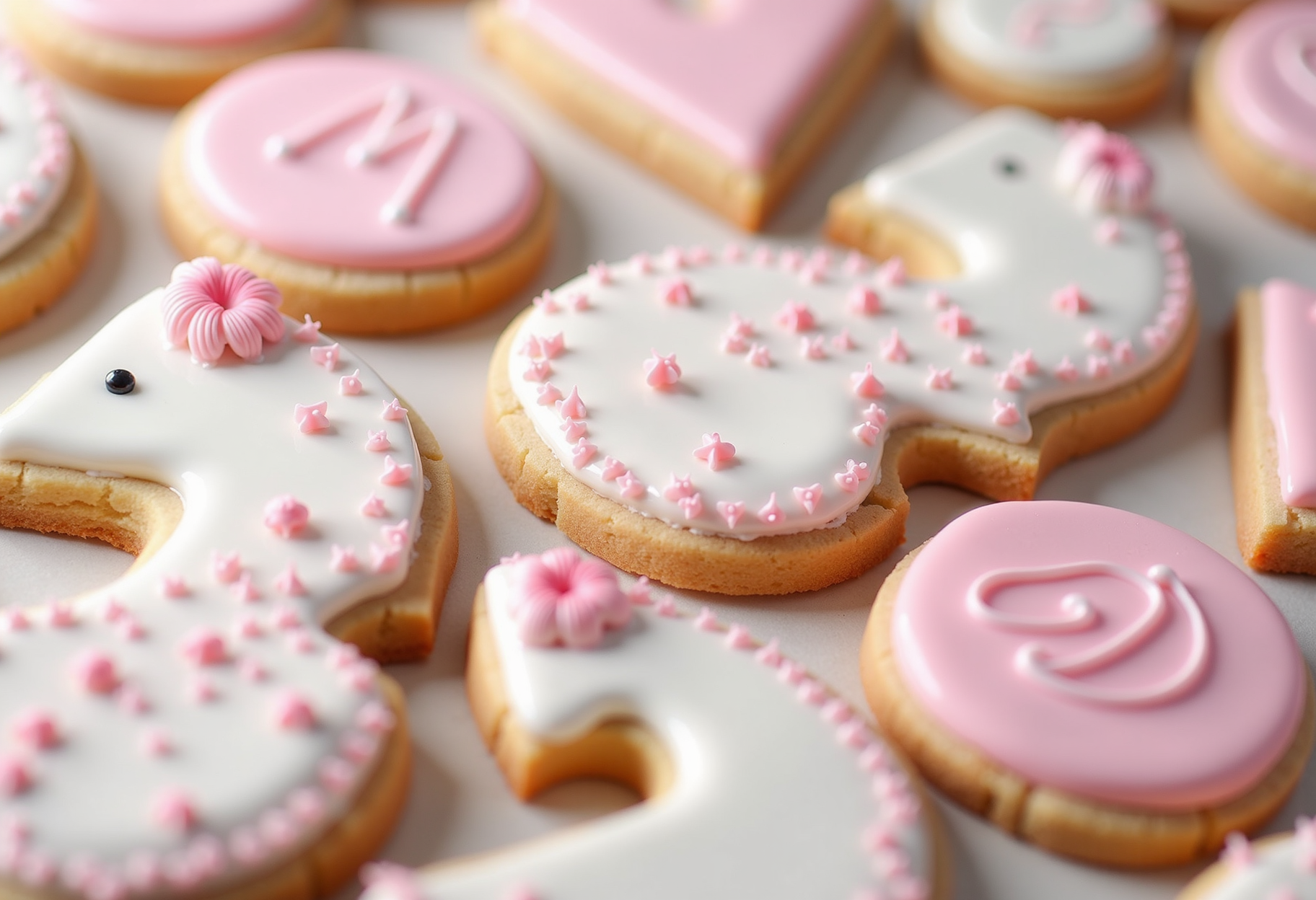 Hand-iced cookies